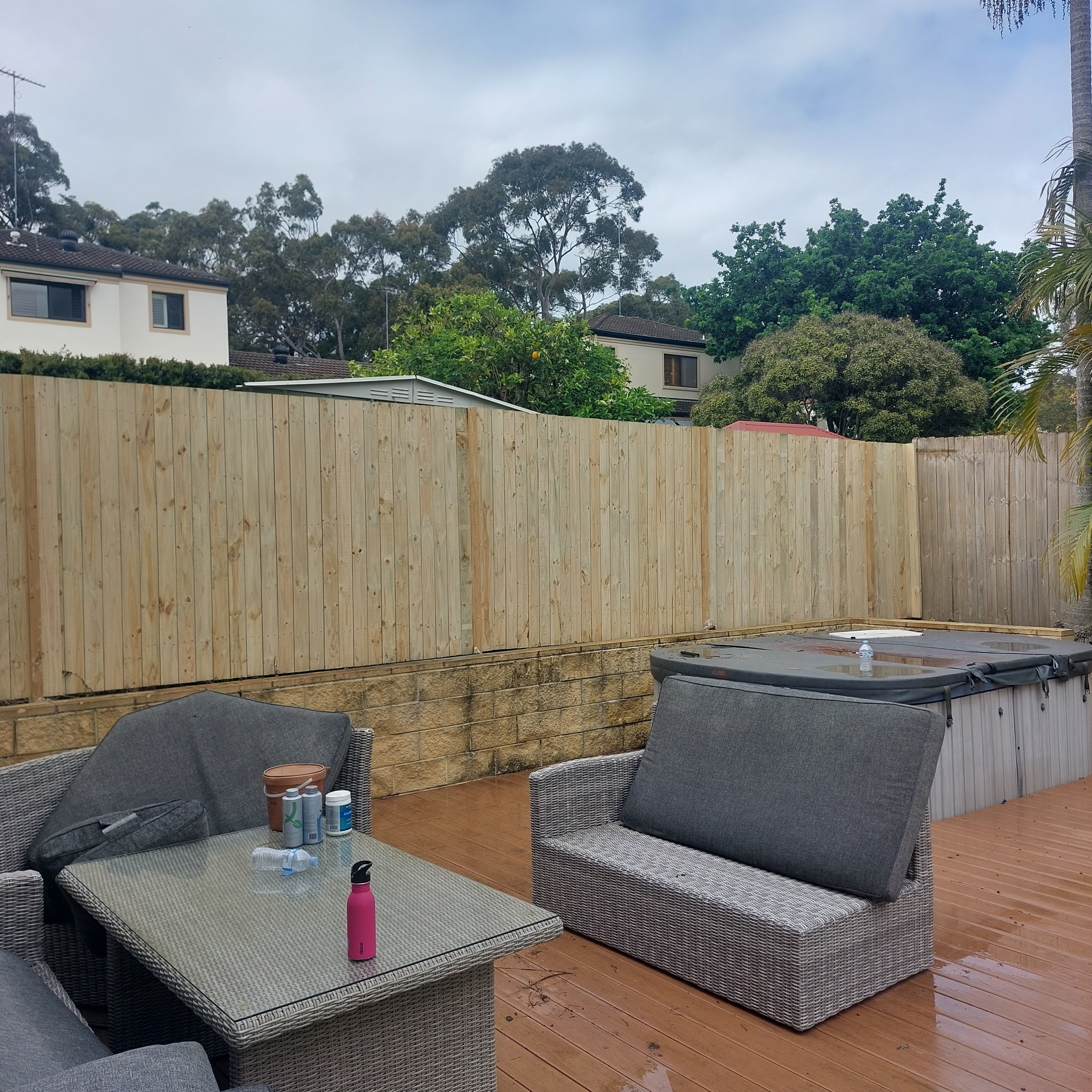 Boundary fencing on a Sydney property